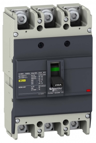 Автоматический выключатель EZC250N 25 кА/400В 3П3Т 100 A | код. EZC250N3100 | Schneider Electric 